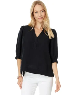 Lilly Pulitzer Mialeigh Elbow Sleeve Linen Top | Shirts & Tops -Pulitzerly Store 61Cy4EWNmVL. AC SR736920