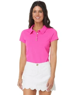 Lilly Pulitzer Frida Scallop Polo Upf 50 | Shirts & Tops -Pulitzerly Store 61j8aM8jcmL. AC SR736920
