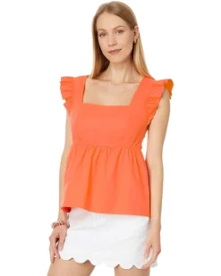 Lilly Pulitzer Tiana Babydoll Cotton Top | Shirts & Tops