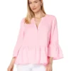 Lilly Pulitzer 3/4 Sleeve Bekah Linen Top | Shirts & Tops