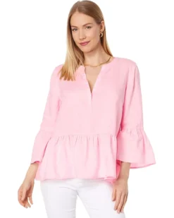 Lilly Pulitzer 3/4 Sleeve Bekah Linen Top | Shirts & Tops