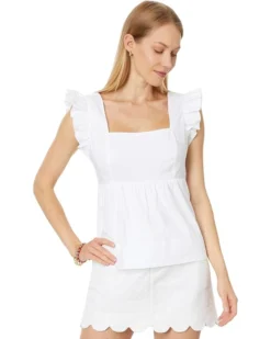Lilly Pulitzer Tiana Babydoll Cotton Top | Shirts & Tops -Pulitzerly Store 61xjgwd7hqL. AC SR736920