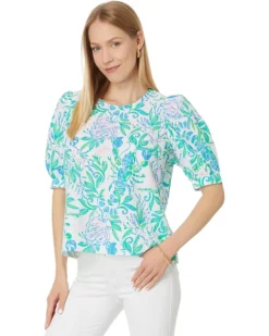 Lilly Pulitzer Masieleigh Short Sleeve Cotton Top | Shirts & Tops
