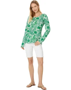 Lilly Pulitzer Etta Scoop-Neck Long Sleeve | Shirts & Tops -Pulitzerly Store 71B7HUAIbPL. AC SR736920