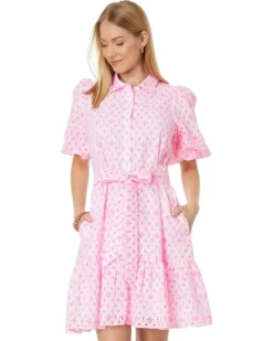 Lilly Pulitzer Cartley Elbow Sleeve Eyelet | Dresses