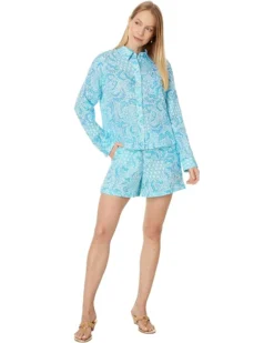 Lilly Pulitzer Croix Linen Shorts -Pulitzerly Store 71RNqWezFCL. AC SR736920