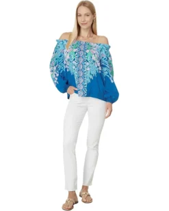Lilly Pulitzer Aimes Long Sleeve Off The | Shirts & Tops -Pulitzerly Store 71UIgSrbGL. AC SR736920