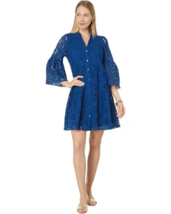 Lilly Pulitzer 3/4 Sleeve Hazelanne Eyelet Dress | Dresses -Pulitzerly Store 71ZvPNg1gzL. AC SR736920