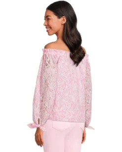 Lilly Pulitzer Jamielynn Long Sleeve Off | Shirts & Tops -Pulitzerly Store 71dZPqluUBL. AC SR736920
