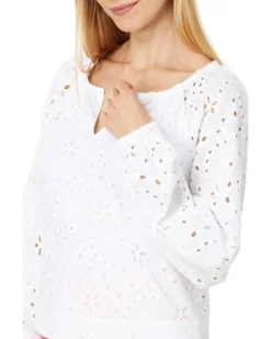 Lilly Pulitzer Maisha Long Sleeve Eyelet Top | Shirts & Tops -Pulitzerly Store 71tD6iMytnL. AC SR736920