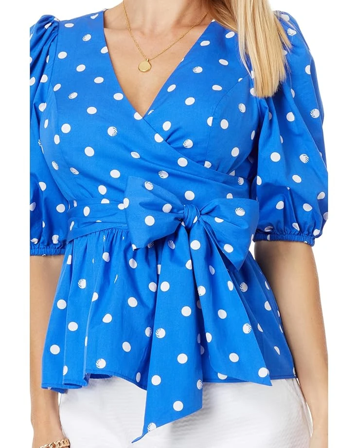 Lilly Pulitzer Kara Cotton Wrap Top | Shirts & Tops 3 Lilly Pulitzer Kara Cotton Wrap Top | Shirts & Tops - Image 3