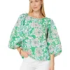 Lilly Pulitzer Barbara 3/4 Sleeve Cotton Top | Shirts & Tops