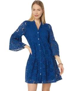 Lilly Pulitzer 3/4 Sleeve Hazelanne Eyelet Dress | Dresses