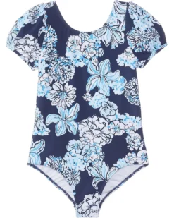 Lilly Pulitzer Kids Waterfall One-Piece Swimsuit (Toddler/Little Kids/Big Kids) | Swimwear