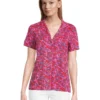 Lilly Pulitzer Pajama Knit Short Sleeve Button-Up Top | Shirts & Tops