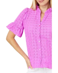 Lilly Pulitzer Calynn Eyelet Button-Down | Shirts & Tops -Pulitzerly Store 81n1NkClCNL. AC SR736920
