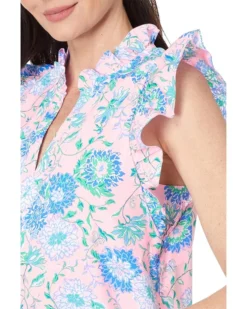 Lilly Pulitzer Klaudie Ruffle Sleeve Cotton Top | Shirts & Tops -Pulitzerly Store 81qE68OtNL. AC SR736920