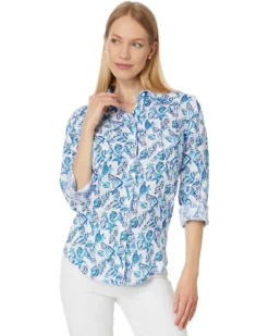 Lilly Pulitzer Sea View Button-Down | Shirts & Tops -Pulitzerly Store 81tarnFuc L. AC SR736920